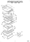 REFRIGERATOR SHELF Diagram and Parts List for 8ED22PWXBN01  Whirlpool Refrigerator