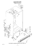 CABINET Diagram and Parts List for KSRF26DTPL00  KitchenAid Refrigerator