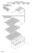 SHELF Diagram and Parts List for ET14JKXGW00  Whirlpool Refrigerator