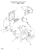 DISPENSER FRONT Diagram and Parts List for 4ED25DQXFW00  Whirlpool Refrigerator