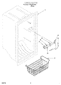 LINER Diagram and Parts List for TVF15FRJW00  Whirlpool Freezer