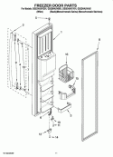 FREEZER DOOR PARTS Diagram and Parts List for GS5DHAXVB01  Whirlpool Refrigerator