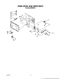 OVEN DOOR AND LATCH Diagram and Parts List for MW1200XS1  Whirlpool Microwave