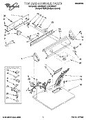 TOP AND CONSOLE, LIT/OPTIONAL Diagram and Parts List for LGR7646AZ1  Whirlpool Dryer