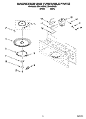MAGNETRON AND TURNTABLE PARTS Diagram and Parts List for MH1140XMQ1  Whirlpool Microwave