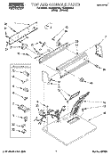 TOP AND CONSOLE, LIT/OPTIONAL Diagram and Parts List for RGX5636AW2  Roper Dryer