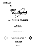 SECTION Diagram and Parts List for RC8536XTB1  Whirlpool Cooktop