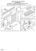 INSTALLATION Diagram and Parts List for R183A2  Whirlpool Air Conditioner