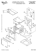 LOWER OVEN Diagram and Parts List for RBD305PDB2  Whirlpool Wall Oven