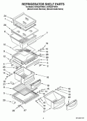 REFRIGERATOR SHELF PARTS Diagram and Parts List for KSRG25FVMS01  KitchenAid Refrigerator