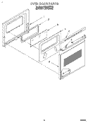 OVEN DOOR Diagram and Parts List for RS630PXYH3  Whirlpool Range