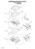 REFRIGERATOR SHELF PARTS Diagram and Parts List for KSSP48QTS02  KitchenAid Refrigerator