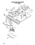 LATCH AND VENT Diagram and Parts List for KEBI241YWH1  KitchenAid Wall Oven
