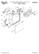 FRAME AND CONSOLE Diagram and Parts List for DU890DWGQ1  Whirlpool Dishwasher