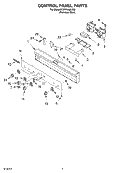 CONTROL PANEL Diagram and Parts List for KDRP463LSS0  KitchenAid Range