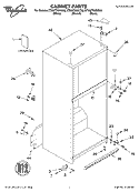 CABINET, LITERATURE Diagram and Parts List for ET8WTKXKB02  Whirlpool Refrigerator