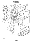 DOOR Diagram and Parts List for DU9500XR1  Whirlpool Dishwasher