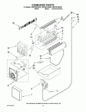 ICEMAKER PARTS Diagram and Parts List for GB2FHDXWQ02  Whirlpool Refrigerator
