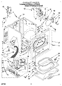 CABINET Diagram and Parts List for LGC7858AZ0  Whirlpool Dryer