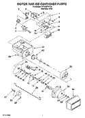 MOTOR AND ICE CONTAINER PARTS Diagram and Parts List for KSRD22FTST02  KitchenAid Refrigerator
