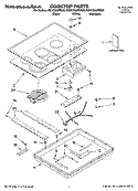 COOKTOP PARTS, OPTIONAL PARTS Diagram and Parts List for KECC566RSS03  KitchenAid Cooktop