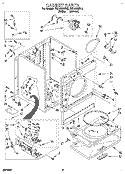 CABINET Diagram and Parts List for RGL4636BL2  Roper Dryer
