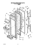 REFRIGERATOR DOOR Diagram and Parts List for 4ED22DWXTN01  Whirlpool Refrigerator