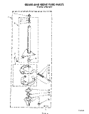 BRAKE AND DRIVE TUBE Diagram and Parts List for LA7681XSW0  Whirlpool Washer