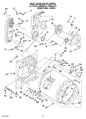 BULKHEAD Diagram and Parts List for LGN2000JT3  Whirlpool Dryer
