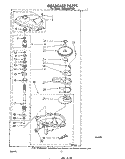 GEARCASE Diagram and Parts List for LA5000XPW2  Whirlpool Washer