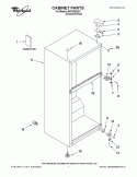 CABINET PARTS Diagram and Parts List for NWT0002D01  Whirlpool Refrigerator