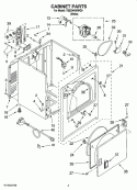 CABINET PARTS Diagram and Parts List for YEED4400WQ0  Whirlpool Dryer