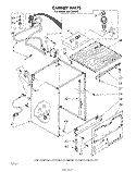 CABINET Diagram and Parts List for SHF7884P2  Whirlpool Dishwasher