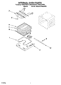 INTERNAL OVEN PARTS Diagram and Parts List for KESI901PBL01  KitchenAid Range
