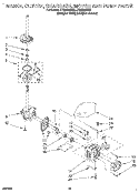 BRAKE, CLUTCH, GEARCASE, MOTOR AND PUMP Diagram and Parts List for LTG6234DQ0  Whirlpool Washer Dryer Combo