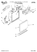 FRAME AND CONSOLE Diagram and Parts List for DP840CWDB4  Whirlpool Dishwasher
