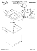 TOP AND CABINET, LIT/OPTIONAL Diagram and Parts List for LST7233AZ1  Whirlpool Washer