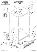 CABINET, LITERATURE Diagram and Parts List for RS22AQXKQ04  Roper Refrigerator