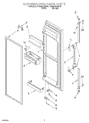 REFRIGERATOR DOOR Diagram and Parts List for 4ED25DQXDW01  Whirlpool Refrigerator
