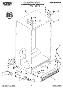 CABINET Diagram and Parts List for RS22AWXEN00  Roper Refrigerator