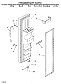 FREEZER DOOR PARTS Diagram and Parts List for KSRA25CNLK00  KitchenAid Refrigerator