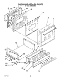 DOOR AND BROILER Diagram and Parts List for SF310PEYQ1  Whirlpool Range