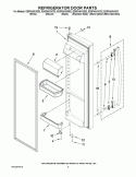 REFRIGERATOR DOOR PARTS Diagram and Parts List for ED5FHAXVA02  Whirlpool Refrigerator