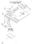 LATCH AND VENT Diagram and Parts List for KEBS276BBL3  KitchenAid Wall Oven