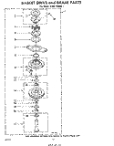 BASKET DRIVE AND BRAKE Diagram and Parts List for GLHA7900W1  Whirlpool Washer