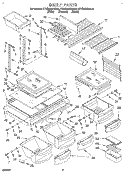 SHELF, LIT/OPTIONAL Diagram and Parts List for KTRS22KDWH00  KitchenAid Refrigerator