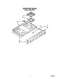 COOKTOP Diagram and Parts List for SE950PERW6  Whirlpool Range