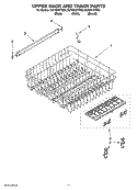 UPPER RACK AND TRACK PARTS Diagram and Parts List for DU1061XTST0  Whirlpool Dishwasher