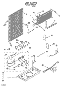 UNIT PARTS Diagram and Parts List for IKT141301  Inglis Refrigerator