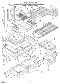 SHELF Diagram and Parts List for KTRS21KDAL02  KitchenAid Refrigerator